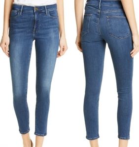 Frame Denim Blue Le High Skinny Crop Jeans